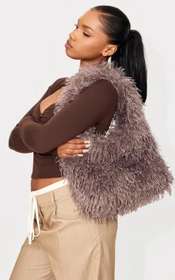 PrettyLittleThing Shoppers*Faux Fur Large Tote Bag