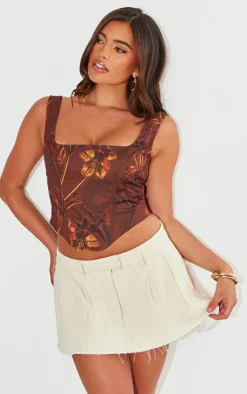 PrettyLittleThing Corsets*Floral Corset