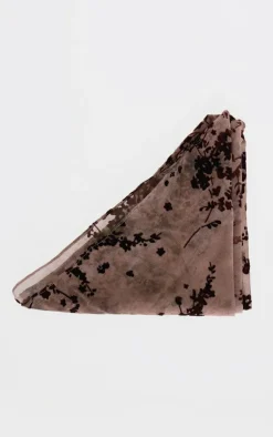 PrettyLittleThing Hair Accessories*Floral Devore Soft Touch Bandana