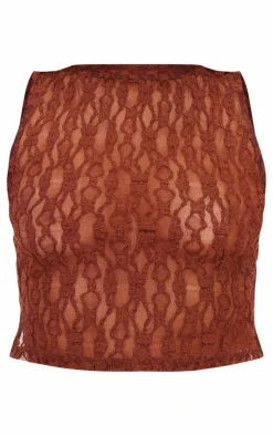 Lace Scoop Back Crop Top-PrettyLittleThing Outlet