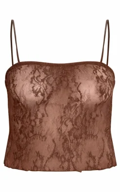 Lace Spaghetti Strap Cami Top-PrettyLittleThing Sale