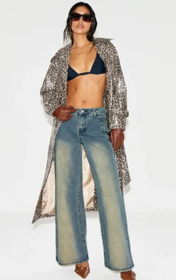 PrettyLittleThing Faux Leather Jackets*Leopard Faux Leather Coat