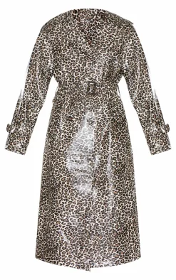 PrettyLittleThing Faux Leather Jackets*Leopard Faux Leather Coat