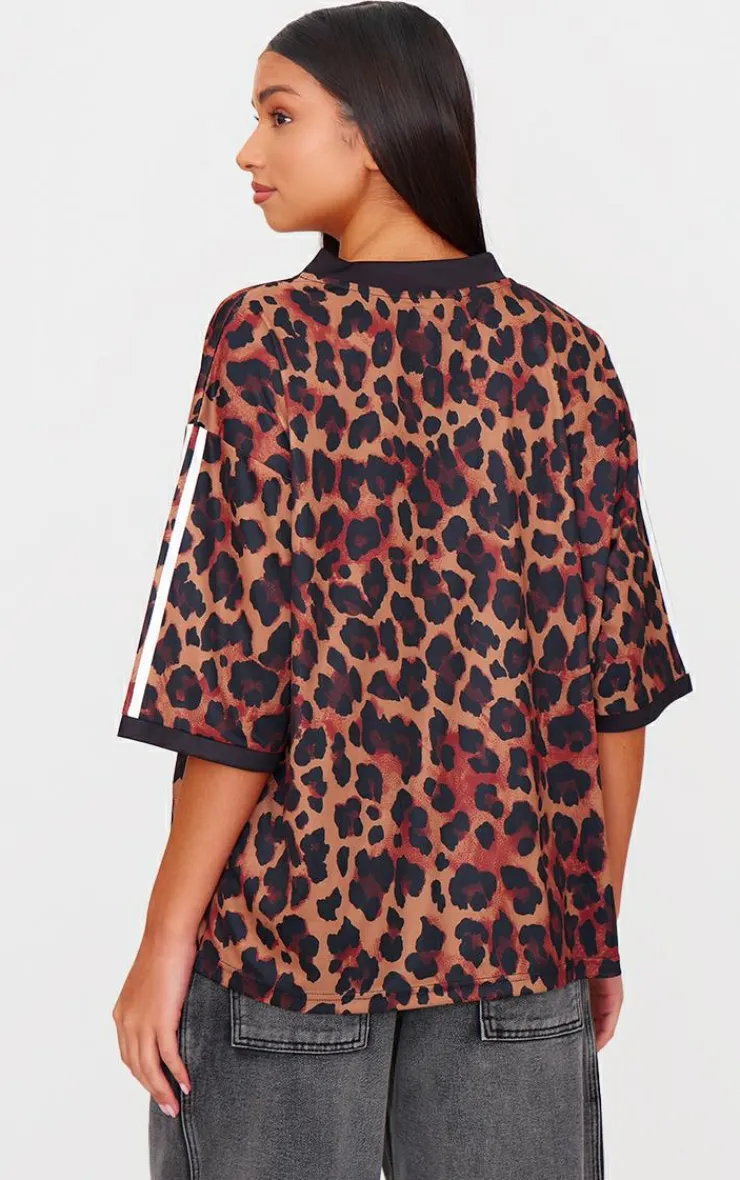 PrettyLittleThing T-Shirts*Leopard Print Football Jersey