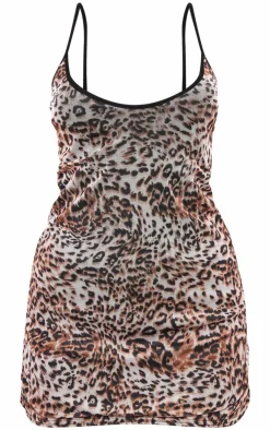 Leopard Print Shift Dress-PrettyLittleThing Outlet