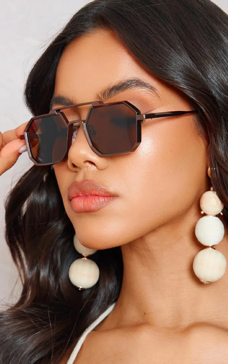 PrettyLittleThing Aviator Sunglasses*Metal Thick Frame Aviator Sunglasses