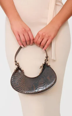 PrettyLittleThing Shoulder Bags*Mini Croc Shoulder Bag