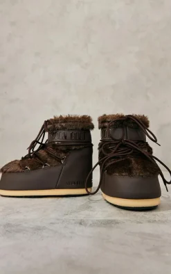 PrettyLittleThing Ankle Boots*Moon Boot Icon Low Faux Fur