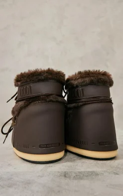 PrettyLittleThing Ankle Boots*Moon Boot Icon Low Faux Fur