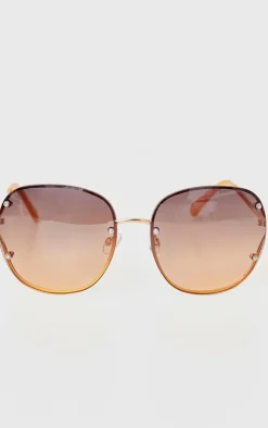 PrettyLittleThing Oversized Sunglasses*Rimless Oversized Rounded Sunglasses