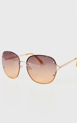 PrettyLittleThing Oversized Sunglasses*Rimless Oversized Rounded Sunglasses