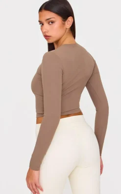 PrettyLittleThing Workout Tops*Sculpt Long Sleeve Gym Top