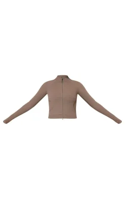 PrettyLittleThing Athletic Jackets*Sculpt Pocket Front Double Zip Up Jacket
