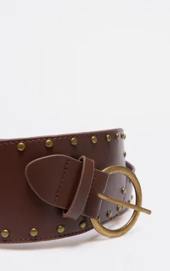 PrettyLittleThing Waist Belts*Stud Detail Cross Over Buckle Waist Belt