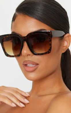 PrettyLittleThing Oversized Sunglasses*Tortoise Oversized Square Sunglasses