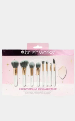 PrettyLittleThing Makeup Brushes & Tools*Brushworks Exclusive Makeup Brush And Sponge Set
