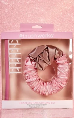 PrettyLittleThing Hair Tools*Brushworks Heatless Hair Brush And Scrunchie Curling Set