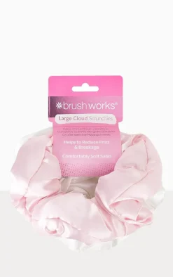 PrettyLittleThing Hair Care*Brushworks Large Cloud Scrunchies - Pink & White