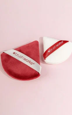 PrettyLittleThing Makeup Brushes & Tools*Brushworks Limited Edition Triangular Powder Puff Duo - Red