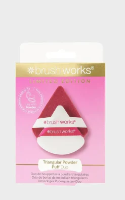 PrettyLittleThing Makeup Brushes & Tools*Brushworks Limited Edition Triangular Powder Puff Duo - Red