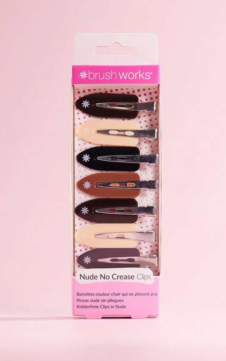 PrettyLittleThing Hair Care*Brushworks Nude No Crease Hair Clips 8 Pack
