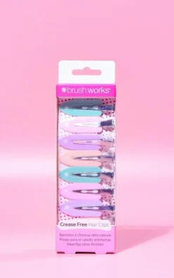 PrettyLittleThing Hair Accessories*Brushworks Pastel No Crease Hair Clips (Pack of 8)