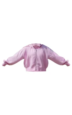 Bubblegum Pink Chill Club Puff Print Zip Up Jacket