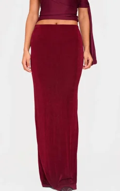 Acetate Slinky Low Rise Maxi Skirt-PrettyLittleThing Discount