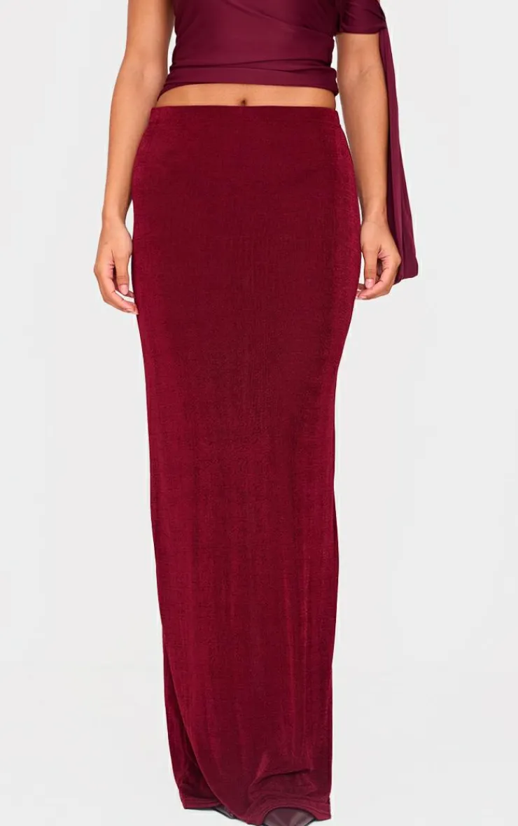 Acetate Slinky Low Rise Maxi Skirt-PrettyLittleThing Discount