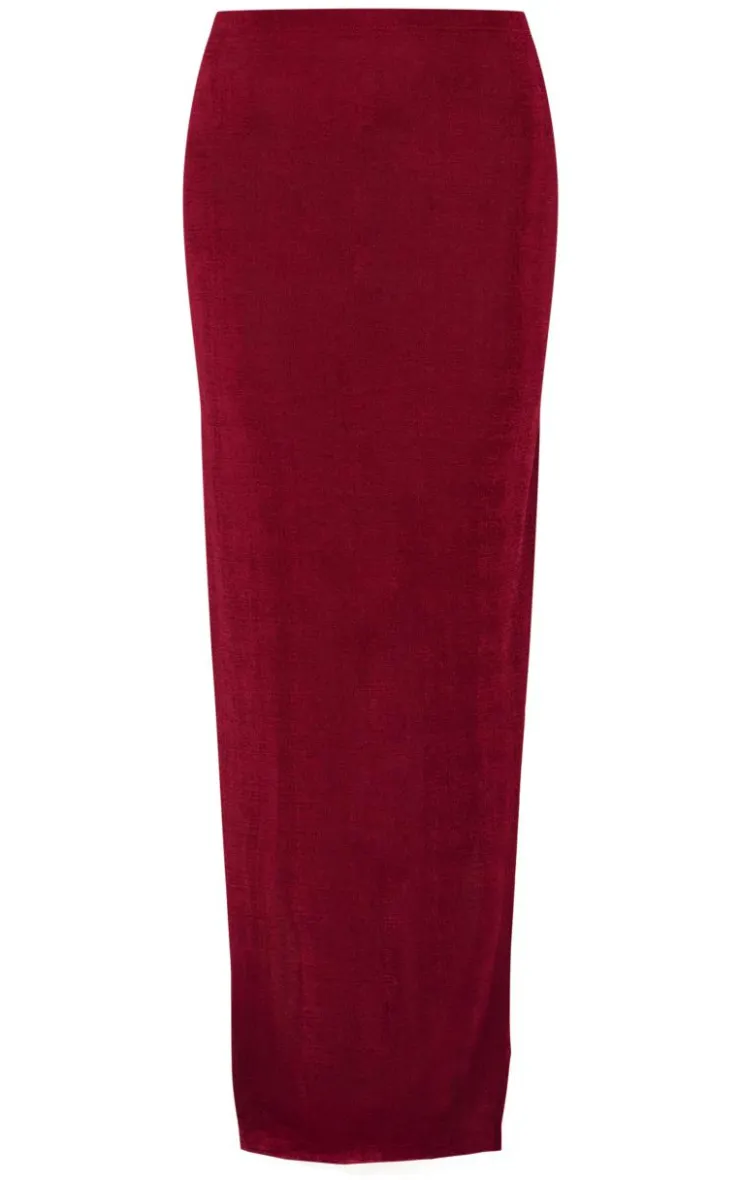 Acetate Slinky Low Rise Maxi Skirt-PrettyLittleThing Discount