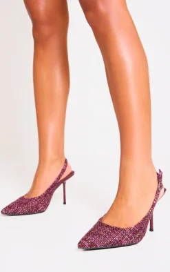 PrettyLittleThing Pumps*Boucle Point Toe High Stiletto Court Heels