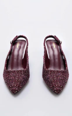 PrettyLittleThing Pumps*Boucle Point Toe High Stiletto Court Heels