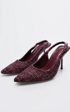 PrettyLittleThing Pumps*Boucle Point Toe High Stiletto Court Heels