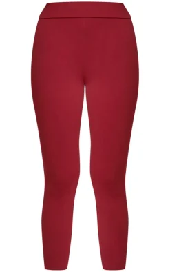 PrettyLittleThing Gym Leggings*Burgundy Brushed Sculpt Ruched Bum High Waist Sport Leggings