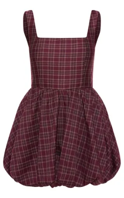 Check Puffball Dress-PrettyLittleThing New