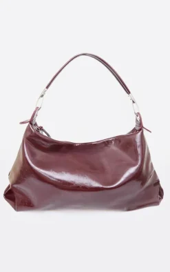 PrettyLittleThing Shoppers*Crinkle Patent PU Oversized Slouchy Tote Bag