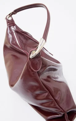 PrettyLittleThing Shoppers*Crinkle Patent PU Oversized Slouchy Tote Bag