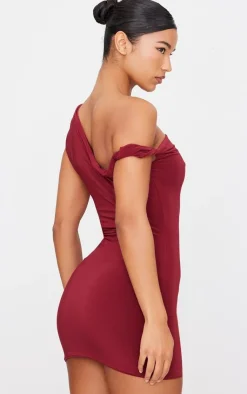 Double Layer Slinky Twist Bodycon Dress-PrettyLittleThing Best