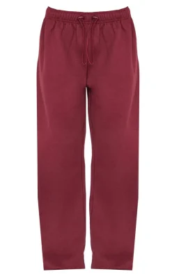 Sale PrettyLittleThing Drawcord Hem Oversized Sweatpants Burgundy