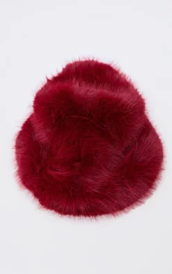 PrettyLittleThing Hats*Faux Fur Fluffy Bucket Hat