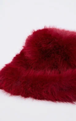 PrettyLittleThing Hats*Faux Fur Fluffy Bucket Hat