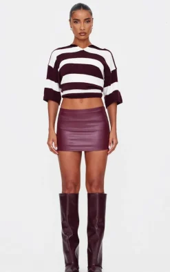 Faux Leather Micro Mini Skirt-PrettyLittleThing Hot