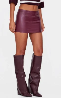 Faux Leather Micro Mini Skirt-PrettyLittleThing Hot