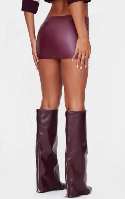 Faux Leather Micro Mini Skirt-PrettyLittleThing Hot