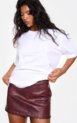 Faux Leather Plaited Mini Skirt-PrettyLittleThing Best