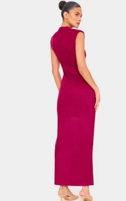 Faux Suede Cut Out Maxi Dress-PrettyLittleThing Sale