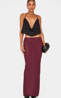 Hot Fix Mesh Maxi Skirt-PrettyLittleThing Hot
