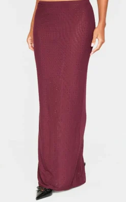 Hot Fix Mesh Maxi Skirt-PrettyLittleThing Hot
