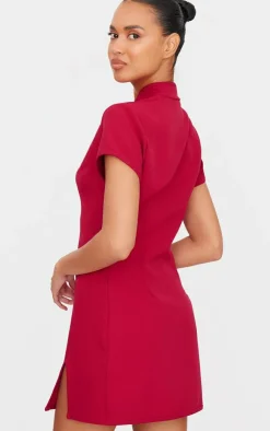 Key Hole Contrast Mini Dress-PrettyLittleThing Discount