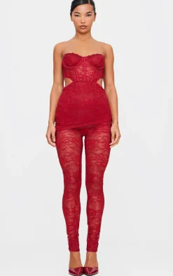 Lace Cut Out Corset Detailed Jumpsuit-PrettyLittleThing Discount